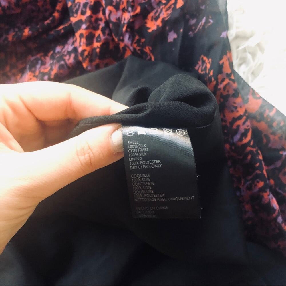 ANTHROPOLOGIE HD Seeded Sinopia Red Black Silk Cowl Neck Racer Tank Maxi Dress S - Picture 8 of 8